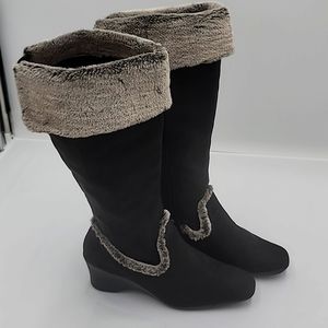 Black and Gray  boots